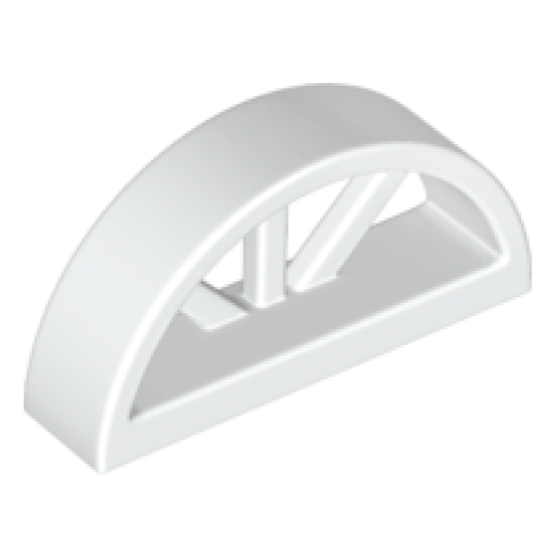 Raam 1x4x1 2/3 ronde bovenkant White